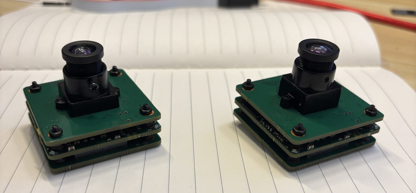 Two wireless synced cameras