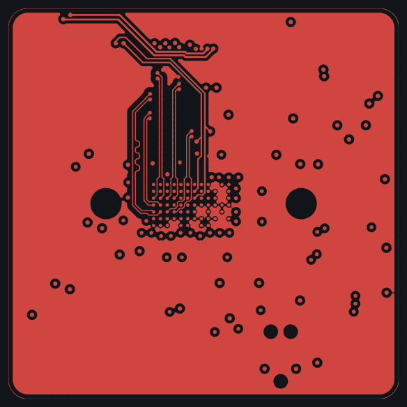 Animation of the copper layers of the three boards